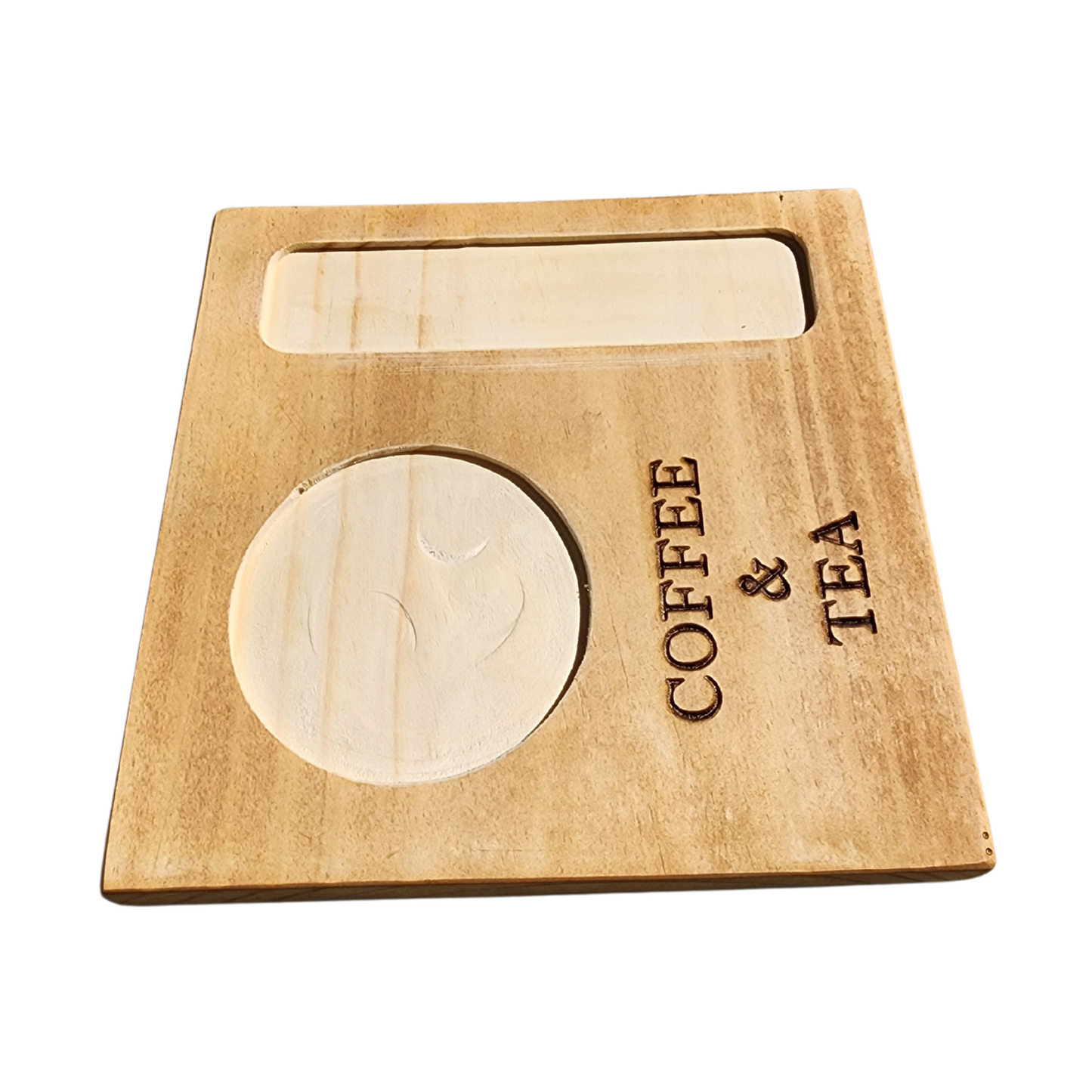 Tabla de Madera 20x20 cm para Café y Té