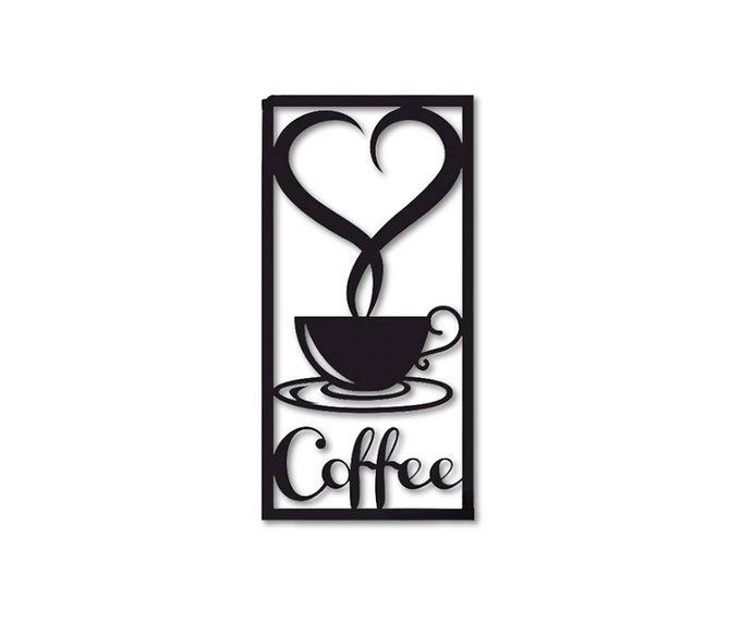 Poster de "Coffee" | Arte en Madera | 50 cm x 25 cm